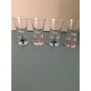 Di Amore 4 Bubble Shot Glasses 2 Red Bubble 2 Blue